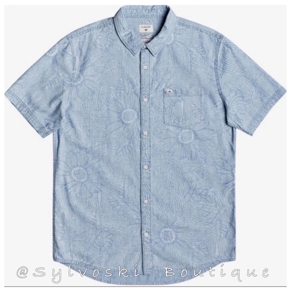 🌴Quiksilver Mens Wild Flower Shirt NWT - Picture 4 of 5